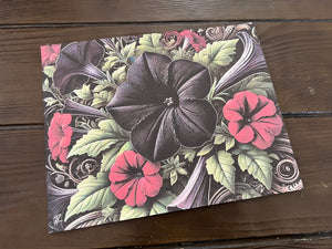 Midnight & Crimson Petunias