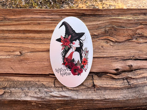 Sticker - Witchy Woman Floral Oval